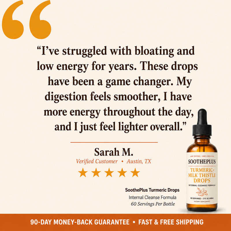 SOOTHEPLUS - TURMERIC + MILK THISTLE DROPS TO CLEANSE YOUR LIVER