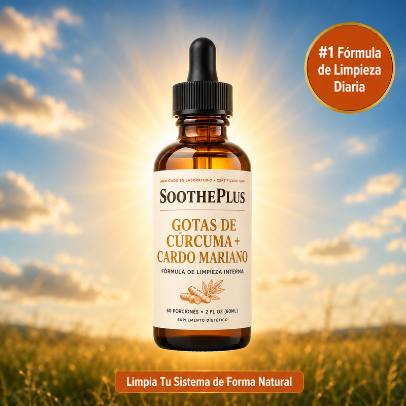 SOOTHEPLUS - GOTAS DE CÚRCUMA + CARDO MARIANO PARA LIMPIAR TU HÍGADO