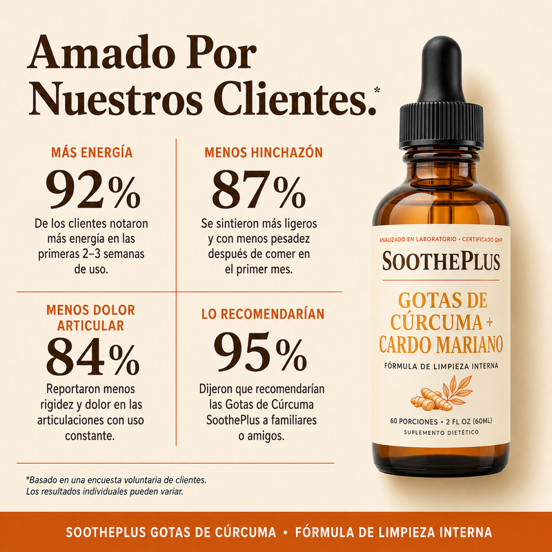 SOOTHEPLUS - GOTAS DE CÚRCUMA + CARDO MARIANO PARA LIMPIAR TU HÍGADO