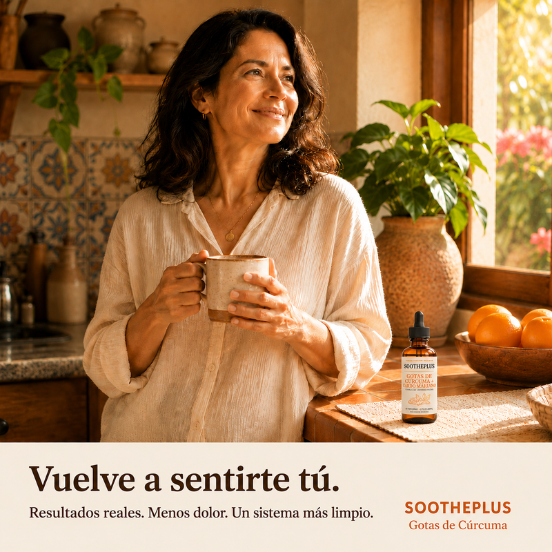 SOOTHEPLUS - GOTAS DE CÚRCUMA + CARDO MARIANO PARA LIMPIAR TU HÍGADO